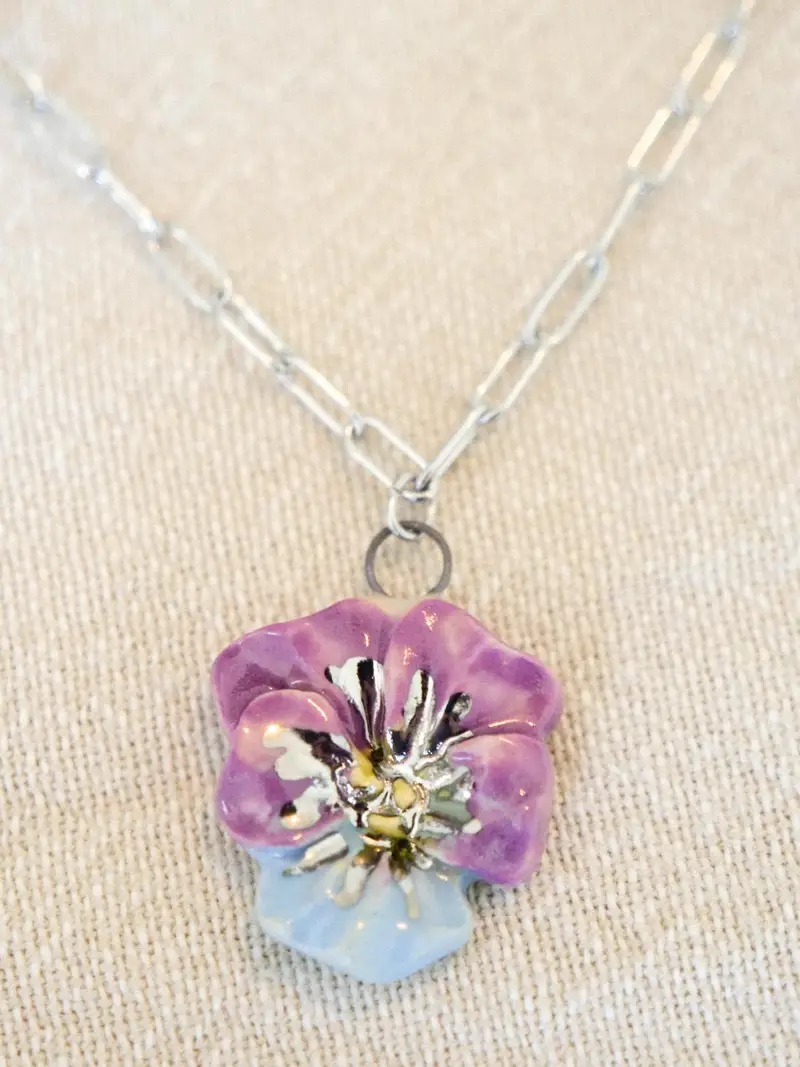 Collier Pensée Argent